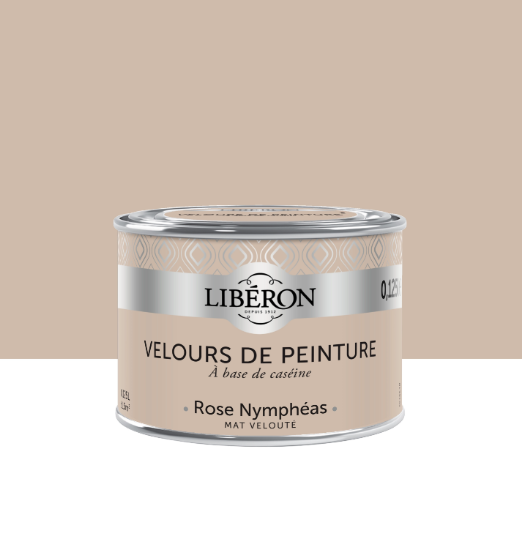 Peinture mur, boiserie rose nymphéas velours LIBÉRON Velours de peinture® 125ml