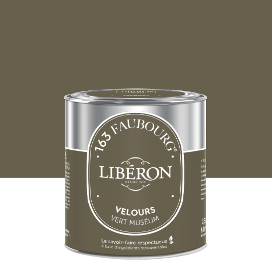 Peinture mur, boiserie vert museum velours LIBÉRON 163 faubourg 0.5L