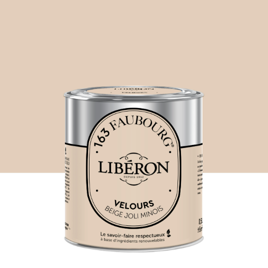 Peinture mur, boiserie beige joli minois velours LIBÉRON 163 fauboug 0.5L