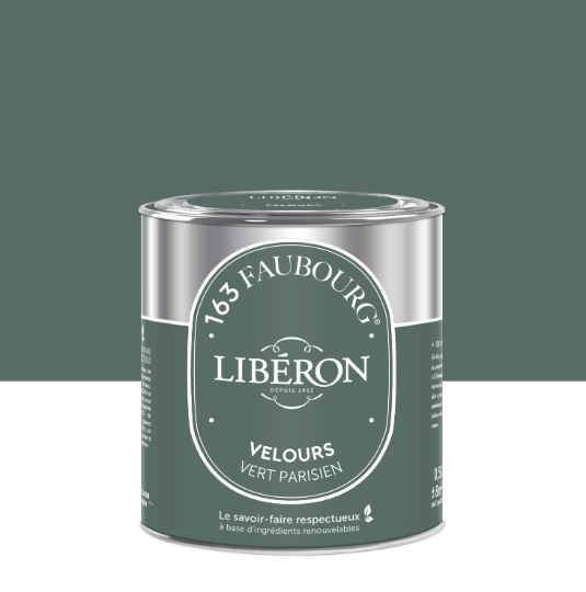 Peinture mur, boiserie vert parisien velours LIBÉRON 163 faubourg 0.5L