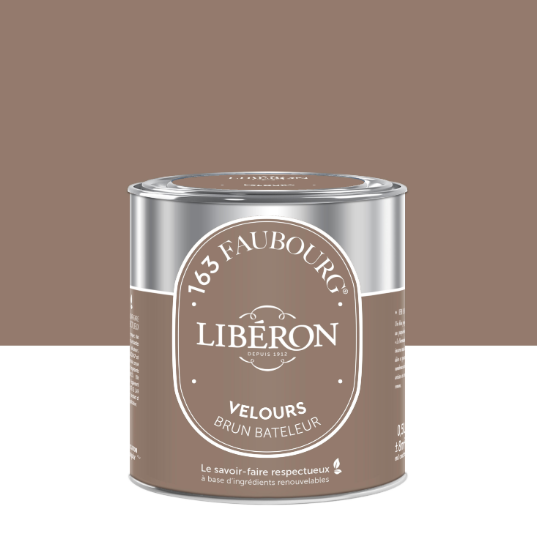 Peinture mur, boiserie brun bateleur velours LIBÉRON 163 faubourg 0.5L