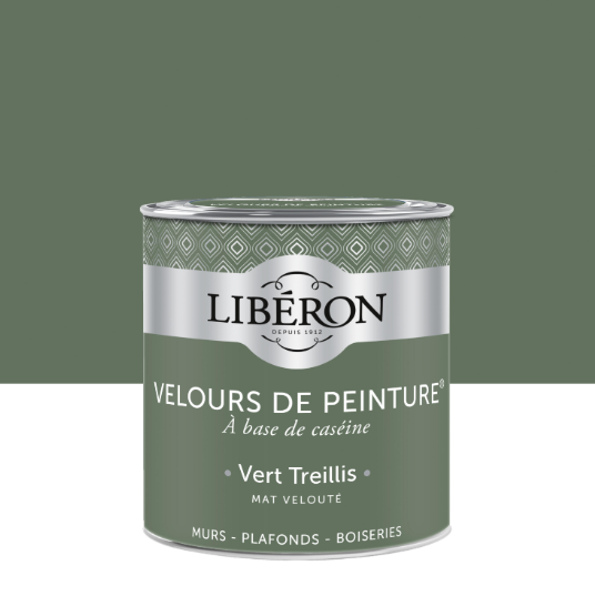 Peinture mur et plafond vert treillis velours LIBÉRON Velours de peinture® 0.5L