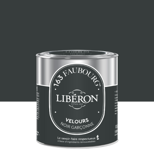 Peinture mur, boiserie noir garçonne velours LIBÉRON 163 faubourg 0.5L