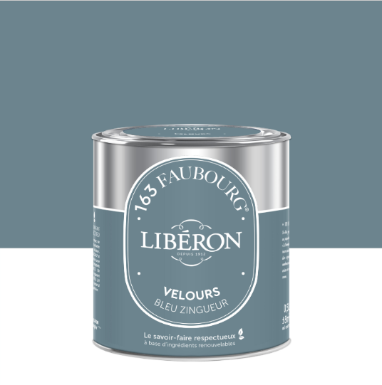 Peinture mur, boiserie bleu zingueur velours LIBÉRON 163 faubourg 0.5L