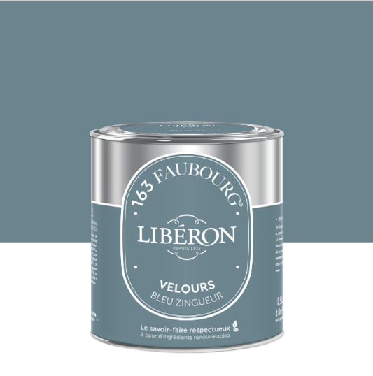 Peinture mur, boiserie bleu zingueur velours LIBÉRON 163 faubourg 0.5L