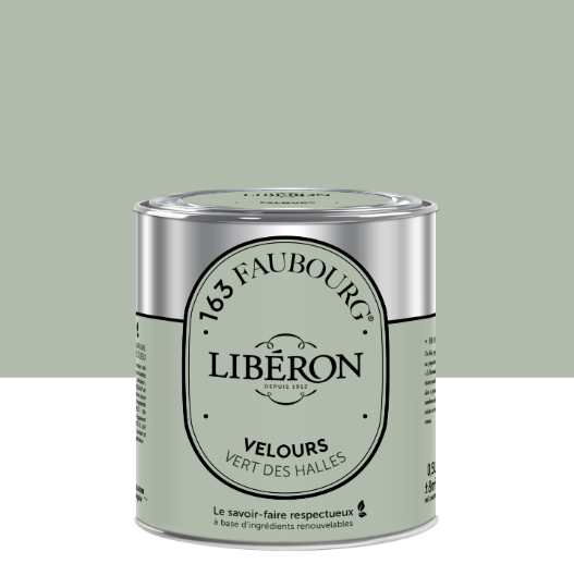 Peinture mur, boiserie vert des halles velours LIBÉRON 163 faubourg 0.5L