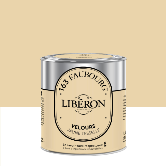 Peinture mur, boiserie jaune tesselle velours LIBÉRON 163 faubourg 0.5L