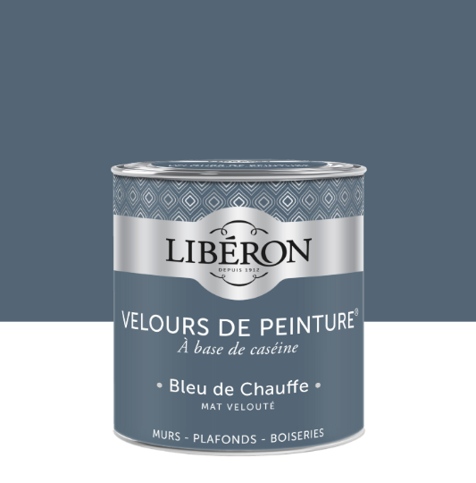 Peinture mur et plafond bleu de chauffe velours LIBÉRON Velours de peinture® 0.5