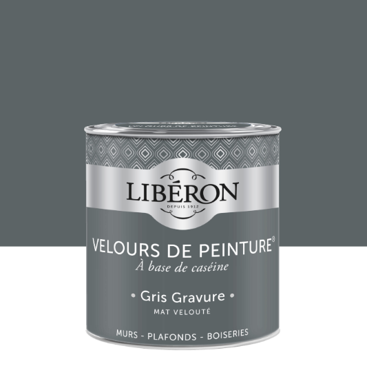 Peinture mur et plafond gris gravure velours LIBÉRON Velours de peinture® 0.5L