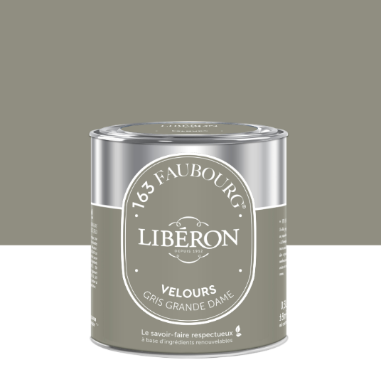 Peinture mur, boiserie gris grande dame velours LIBÉRON 163 faubourg 0.5L