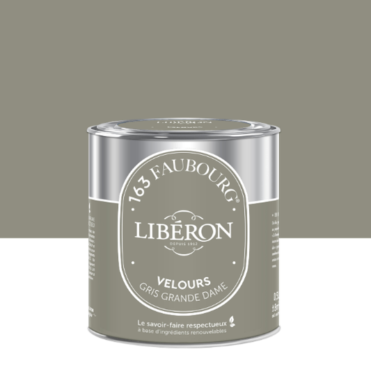 Peinture mur, boiserie gris grande dame velours LIBÉRON 163 faubourg 0.5L