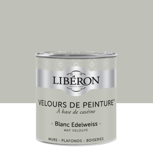 Peinture mur et plafond blanc edelweiss velours LIBÉRON Velours de peinture® 0.5