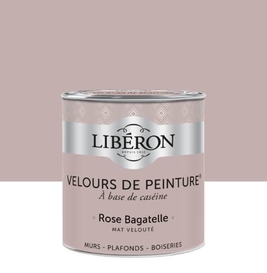 Peinture mur et plafond rose bagatelle velours LIBÉRON Velours de peinture® 0.5l
