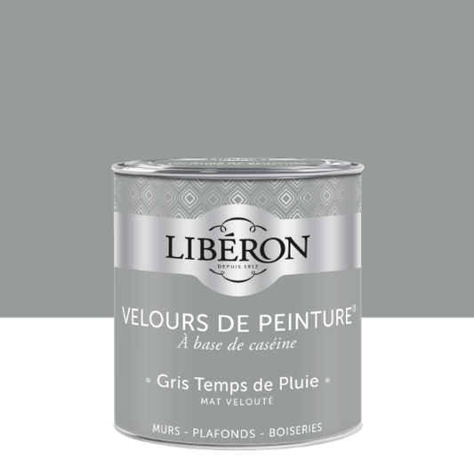 Peinture mur, boiserie gris temps de pluie LIBÉRON Velours de peinture® 0.5l