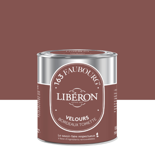 Peinture mur, boiserie bordeaux tommette velours LIBÉRON 163 fauboug 0.5L