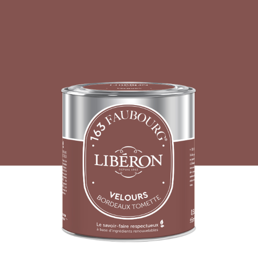 Peinture mur, boiserie bordeaux tommette velours LIBÉRON 163 fauboug 0.5L