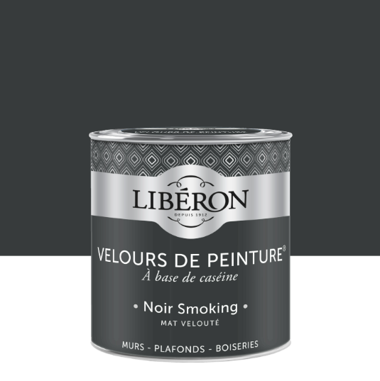 Peinture mur et plafond noir smoking velours LIBÉRON Velours de peinture® 0.5L