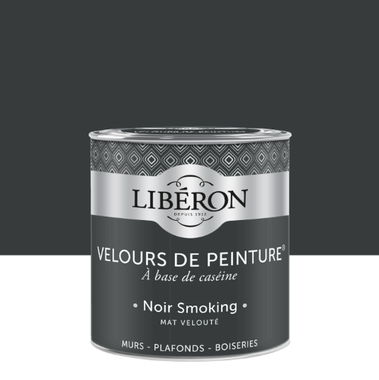 Peinture mur et plafond noir smoking velours LIBÉRON Velours de peinture® 0.5L