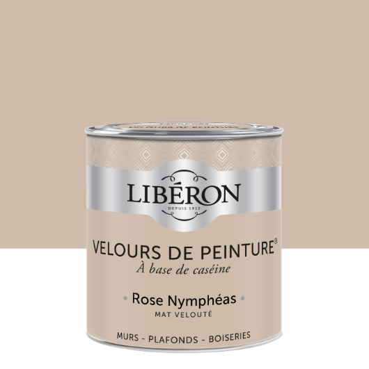 Peinture mur et plafond rose nymphéas velours LIBÉRON Velours de peinture® 0.5L