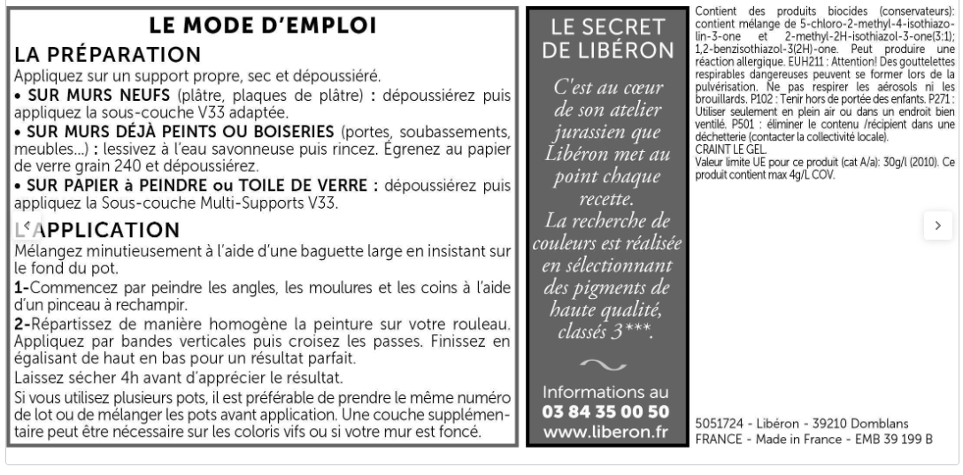 Peinture mur et plafond rose nymphéas velours LIBÉRON Velours de peinture® 0.5L