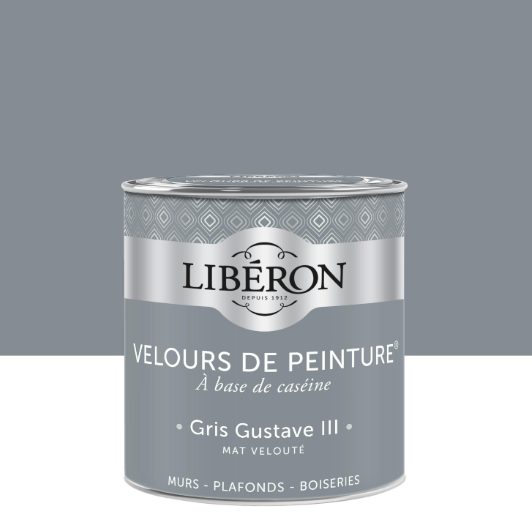Peinture mur, boiserie gris gustave III velours LIBÉRON Velours de peinture 0.5l