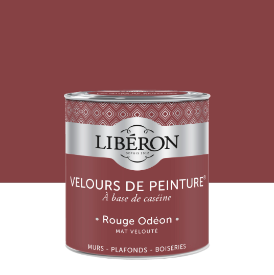 Peinture mur et plafond rouge odéon velours LIBÉRON Velours de peinture® 0.5L