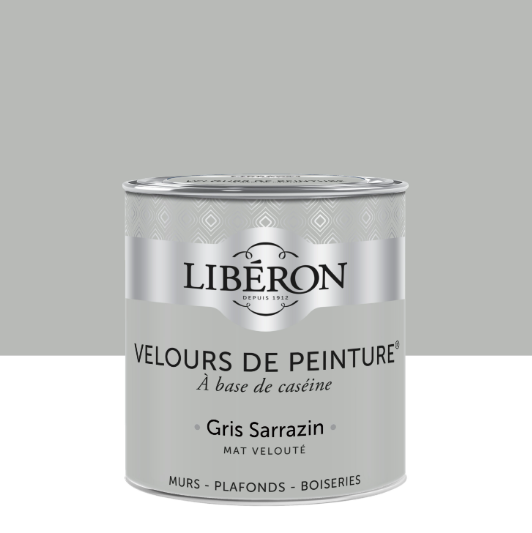 Peinture mur et plafond gris sarrazin velours LIBÉRON Velours de peinture® 0.5L