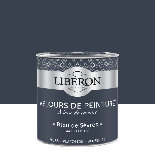 Peinture mur et plafond bleu de sèvres velours LIBÉRON Velours de peinture® 0.5l