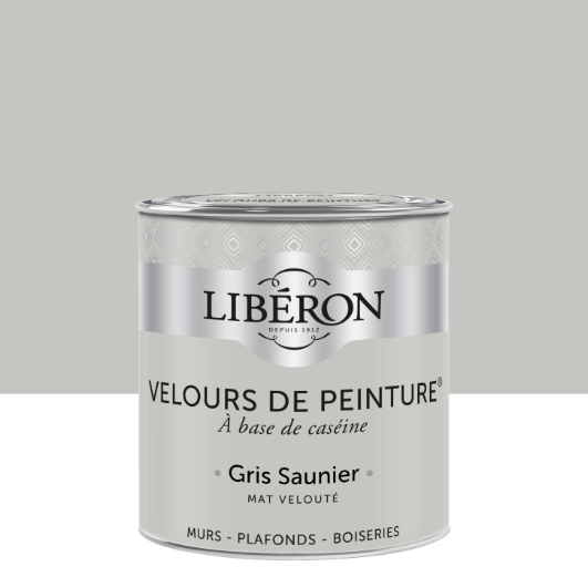 Peinture mur et plafond gris saunier velours LIBÉRON Velours de peinture® 0.5L
