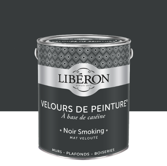 Peinture mur et plafond noir smoking velours LIBÉRON Velours de peinture® 2.5L