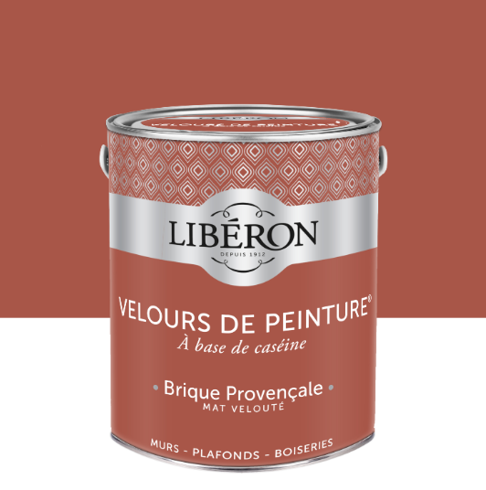 Peinture mur, boiserie brique provençale LIBÉRON Velours de peinture® 2.5l