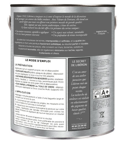 Peinture mur, boiserie brique provençale LIBÉRON Velours de peinture® 2.5l