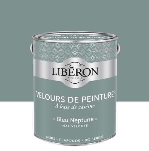 Peinture mur et plafond bleu neptune velours LIBÉRON Velours de peinture® 2.5L