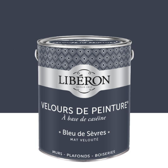 Peinture mur et plafond bleu de sèvres velours LIBÉRON Velours de peinture® 2.5l