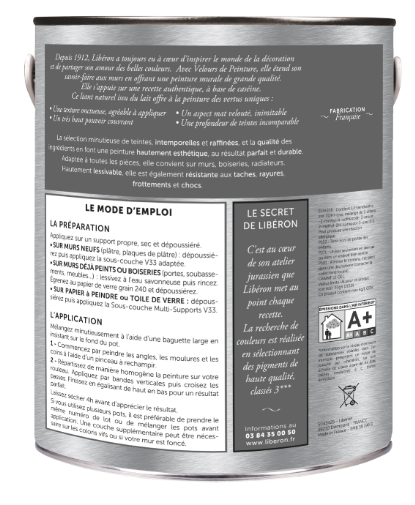 Peinture mur et plafond vert potager velours LIBÉRON Velours de peinture® 2.5L