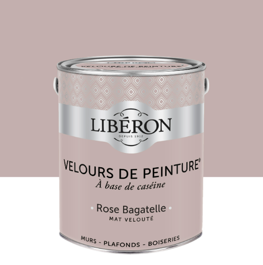 Peinture mur et plafond rose bagatelle velours LIBÉRON Velours de peinture® 2.5l