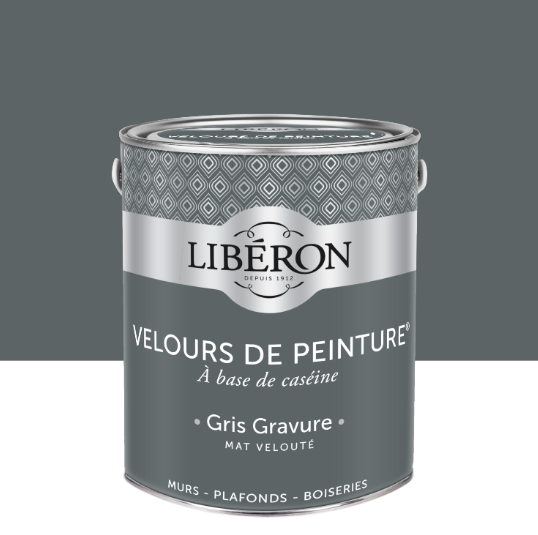 Peinture mur et plafond gris gravure velours LIBÉRON Velours de peinture® 2.5L