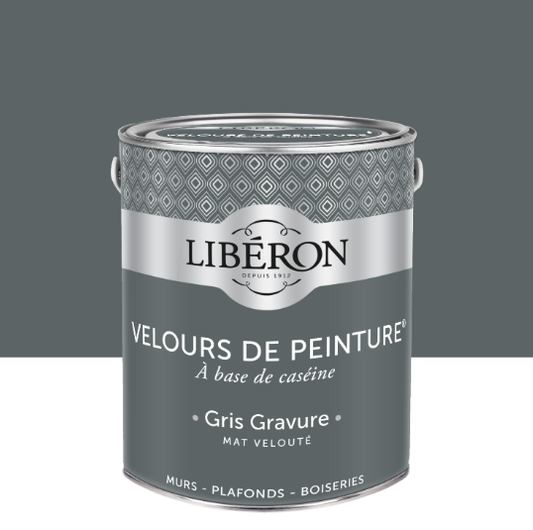 Peinture mur et plafond gris gravure velours LIBÉRON Velours de peinture® 2.5L