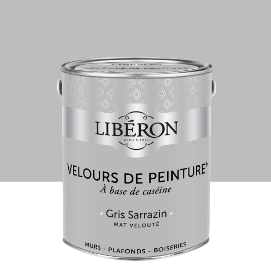 Peinture mur et plafond gris sarrazin velours LIBÉRON Velours de peinture® 2.5L