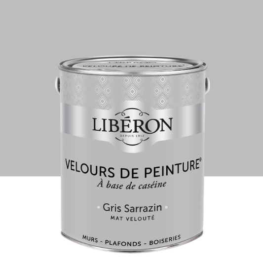 Peinture mur et plafond gris sarrazin velours LIBÉRON Velours de peinture® 2.5L