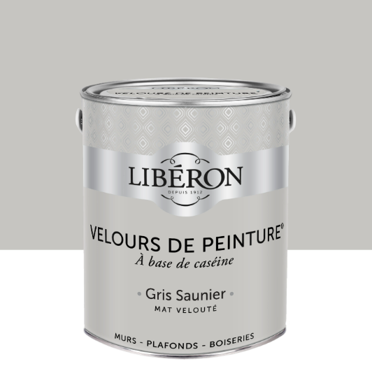 Peinture mur et plafond gris saunier velours LIBÉRON Velours de peinture® 2.5L
