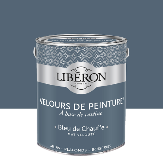 Peinture mur et plafond bleu de chauffe velours LIBÉRON Velours de peinture® 2.5