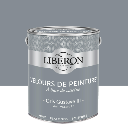 Peinture mur, boiserie gris gustave III LIBÉRON Velours de peinture® 2.5l