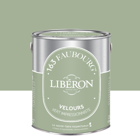 Peinture mur, boiserie vert impresionnite velours LIBÉRON 163 fauboug 2.5L