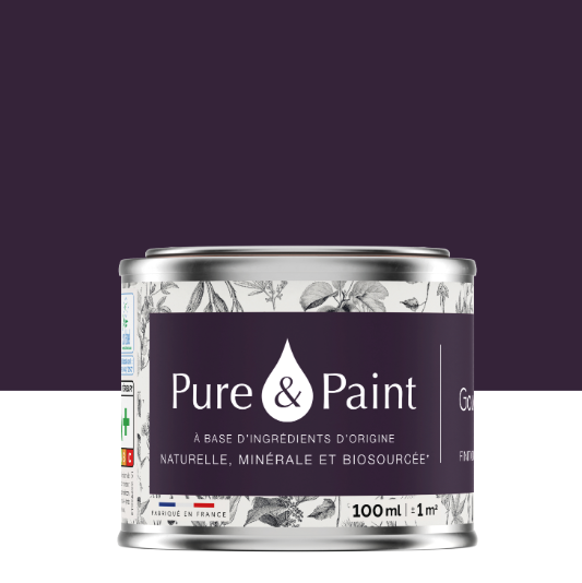 Peinture mur et plafond gouache velours PURE & PAINT , 0.1L