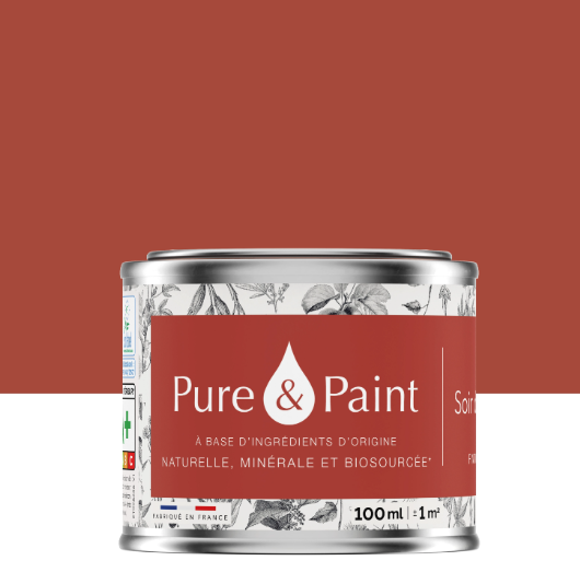 Peinture mur et plafond soir de sienne velours PURE & PAINT , 0.1l