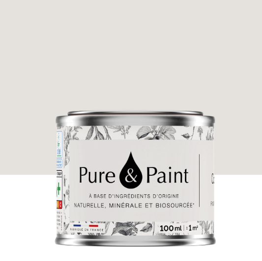 Peinture mur et plafond calcaire velours PURE & PAINT , 0.1L