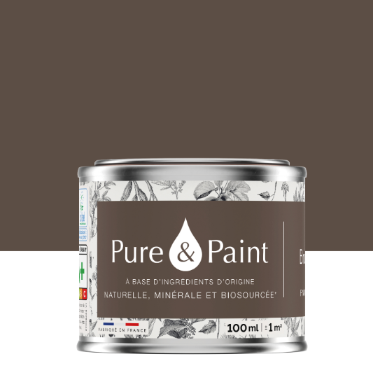 Peinture mur et plafond brun ours velours PURE & PAINT , 0.1L
