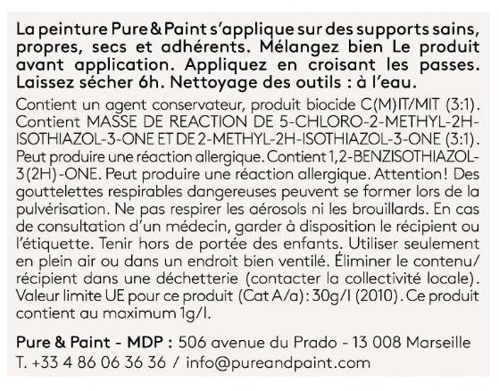 Peinture mur et plafond papier kraft velours PURE & PAINT , 0.1L