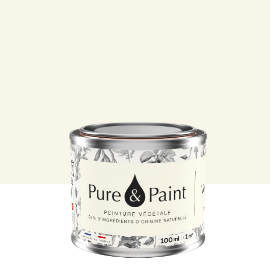 Peinture mur et plafond vert jasmin velours PURE & PAINT , 0.1L